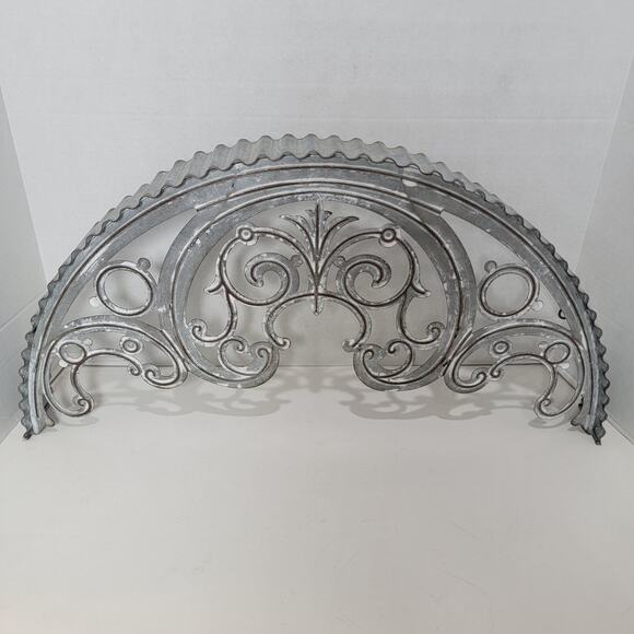 Metal Arch Architectural Detail Awning Topper Wall Decor Rustic Farmhouse Shabby - Picture 2 of 6